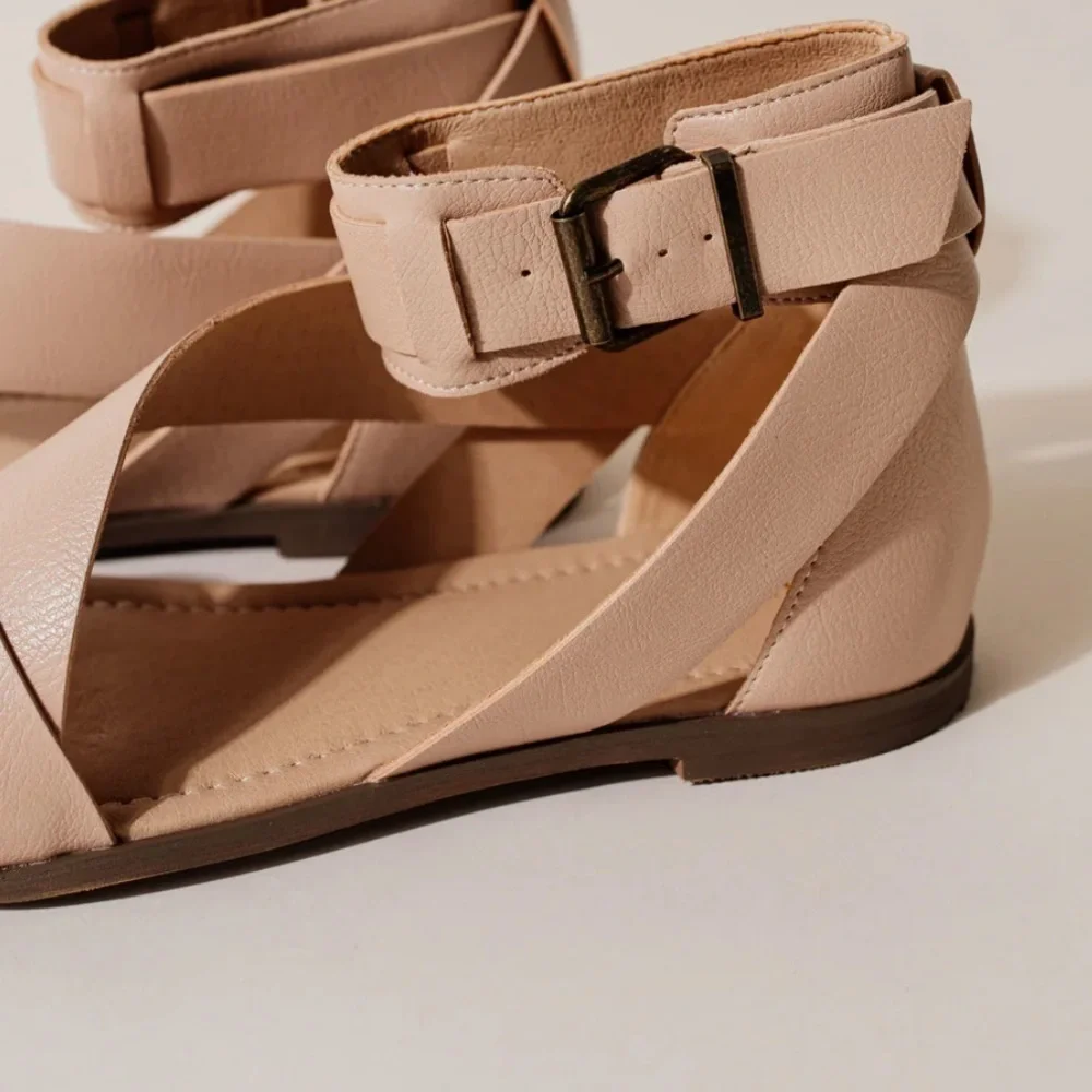 BOHME PEYTON ANKLE STRAP SANDAL IN BLUSH SIZE 6